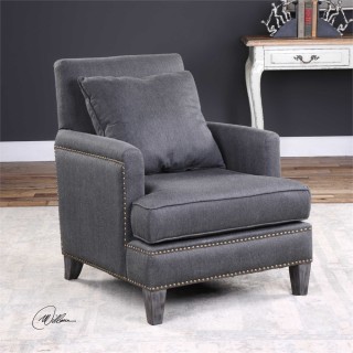 Uttermost Connolly Arm Chair in Charcoal