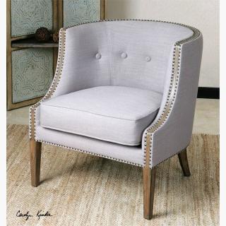 Uttermost Gamila Accent Chair in Light Gray