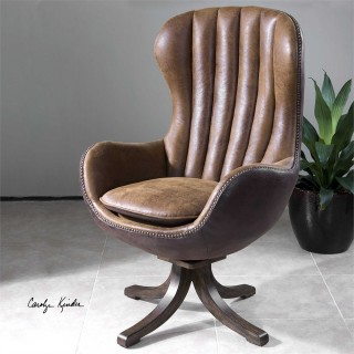 Uttermost Garrett Mid-century Swivel Chair