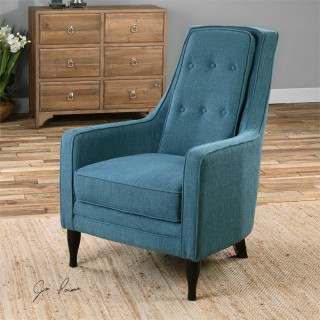 Uttermost Katana Arm Chair in Peacock Blue