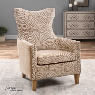 Uttermost Kiango Animal Pattern Arm Chair