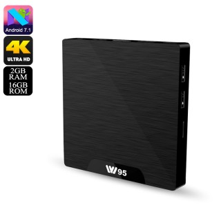 W95 Android TV Box - 4K Support, WiFi, Google Play, Kodi TV, Android 7.1, Quad-Core CPU, 2GB RAM, DL