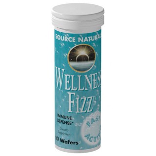 Wellness Fizz Wafer Effervescent, Multi-Vitamins & Herbs, 10 Wafers, Source Naturals
