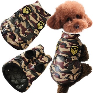 Winter Dog Jacket Pet Cat Camouflage Jacket  Dog Coat Warm Cotton Dog Clothes Battle Fatigues