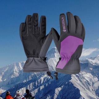Winter Thicken Ski Gloves Women Windproof Waterproof Adjustable Climbing Cycling Snow Gloves For Wom