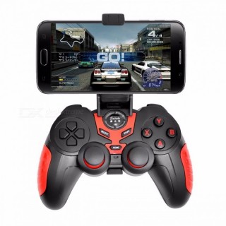 Wireless Bluetooth Game Controller Portable Joystick Handle Gamepad For IOS Android Devices Red
