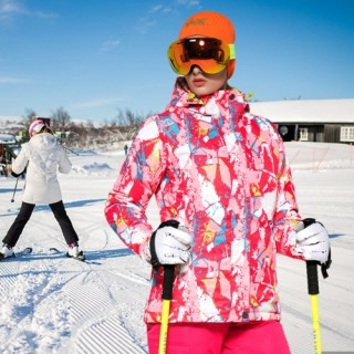 Women's Hooded Windproof Ski Jacket