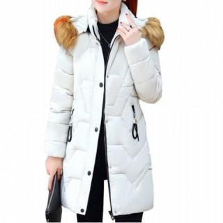 Women Winter Coats Long Cotton Casual Fur Hooded Jackets Ladies Warm Winter Coat