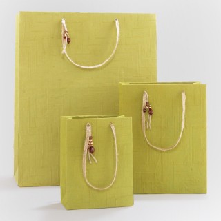 Woven Green Gift Bags - Natural Fiber - Small by World Market Small