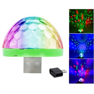 YWXLIGHT Micro USB Voice Activated Mini RGB LED Stage Lamp Party Light f Android