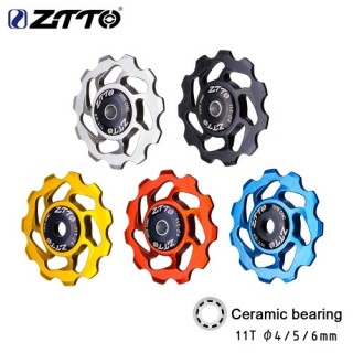 ZTTO 11T MTB Bicycle Rear Derailleur Jockey Wheel Ceramic Bearing Pulley CNC Road Bike Guide Roller 
