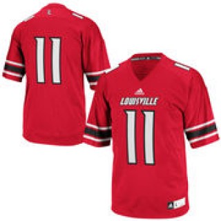 adidas Louisville Cardinals Red No. 11 Replica Master Jersey
