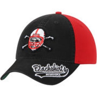 adidas Nebraska Cornhuskers Black/Scarlet Blackshirt Slouch Adjustable Hat