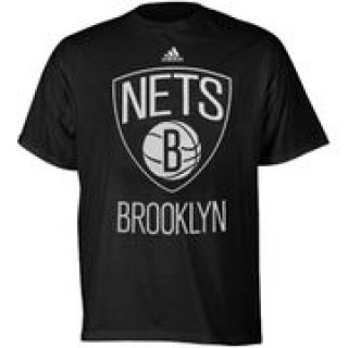 adidas Youth Brooklyn Nets Black Primary Logo T-Shirt
