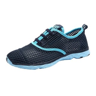 and Men's Round Toe Color Block Mesh Water Shoes