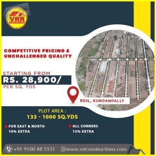 open plots for sale near ecil  | VRR Constructions